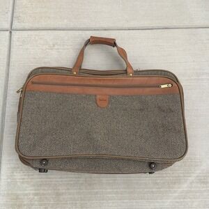 Hartmann Tweed/Leather 22" Carry‑On Expandable Luggage Garden Bag Used
